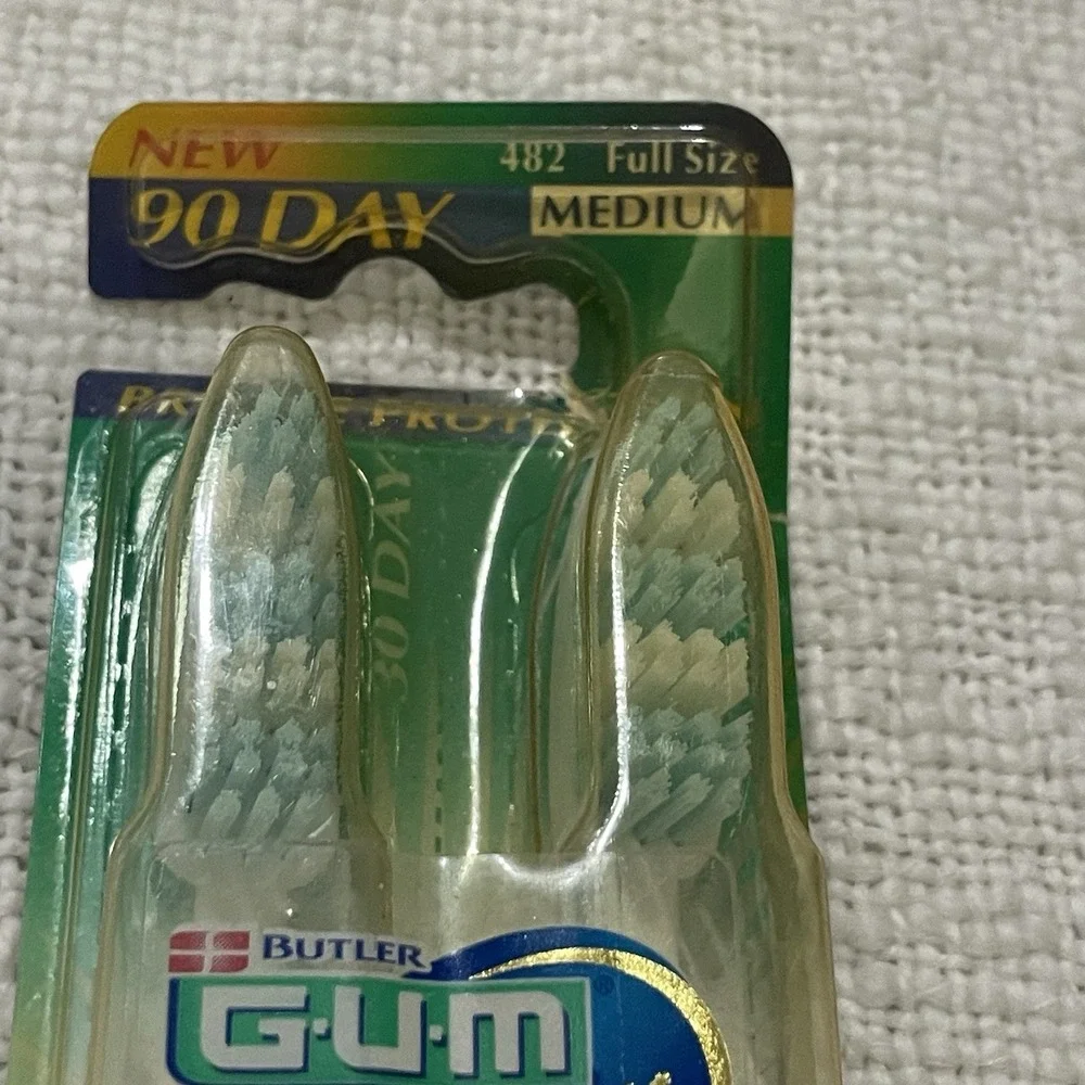 NEW Butler GUM Protect‎ 90 Day w/Head RARE Toothbrush SOFT  Vintage RARE 90's